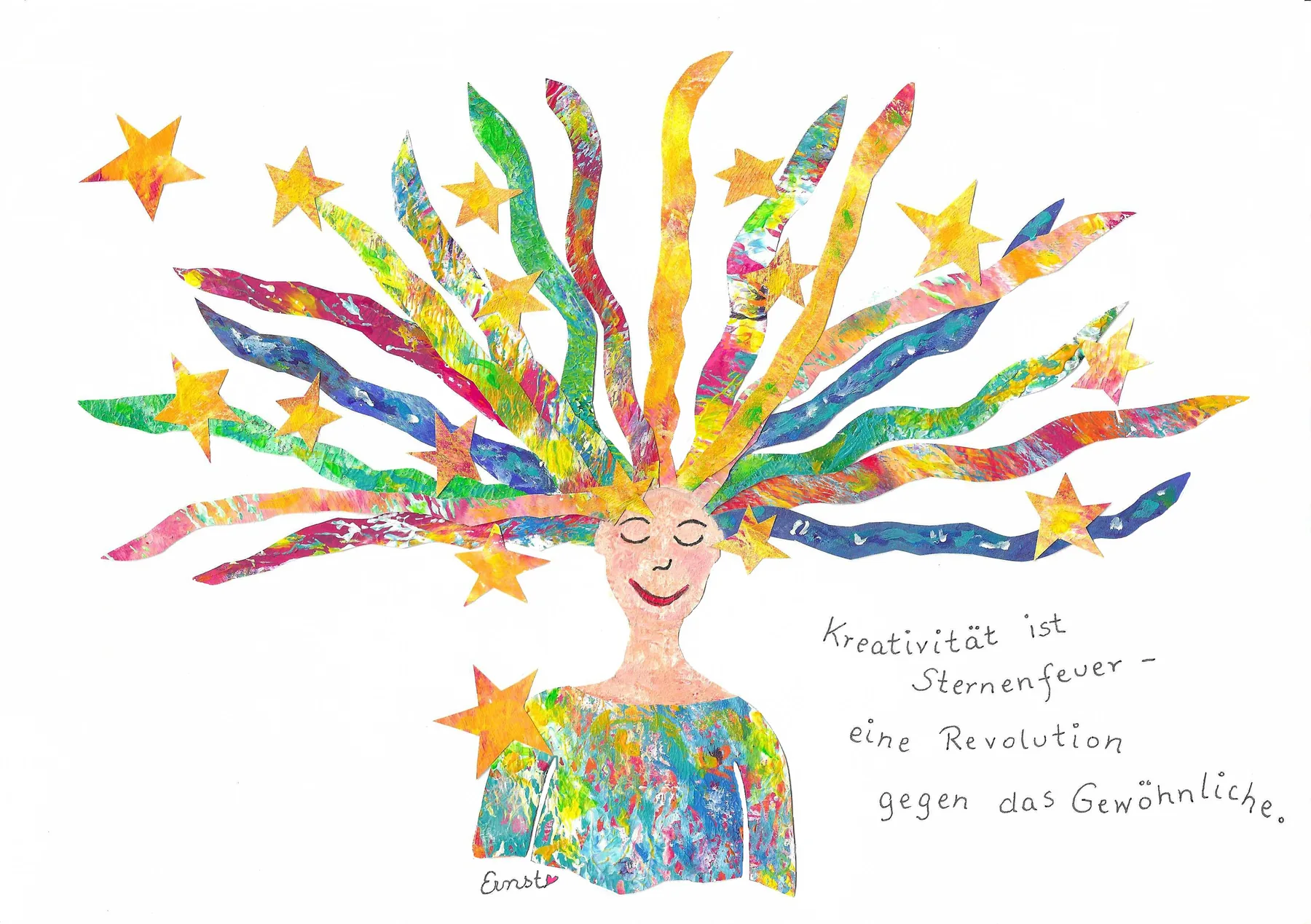 Kreativität ist Sternenfeuer – Kunstwerk von Andrea Ernst